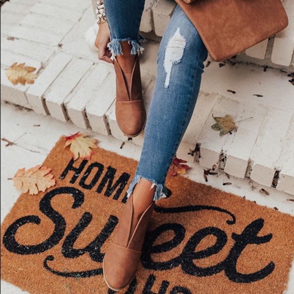 Rust V cut block heel - Picture 4 of 8